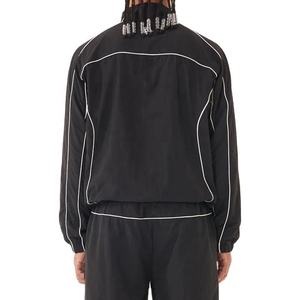 Chándal con Logotipo Personalizado, Venta Caliente, Ribete Blanco, Bolsillos con Cremallera, Conjunto de 2 Piezas, Chándal Cortavientos para Hombre con Entrega Rápida - Product Image 3