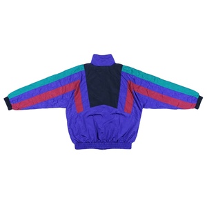 ชุดวอร์มกันลมสไตล์วินเทจคุณภาพสูง สีสันตัดกัน ยูนิเซ็กซ์ ผ้าฝ้าย 100% ดีไซน์แบบแผงต่อผ้า  ขนาดสั่งทำได้ รุ่น 2026 - Product Image 5