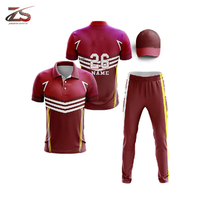 <b>Cricket</b> Uniform Breathable Short Sleeve 100% Polyester High-quality Sublimation Printed Customizable OEM Made in Pakistan - Product Image 6