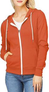 Meilleure vente de sweat-shirt à capuche zippé coupe ajustée pour femme en coton personnalisé sur le devant pull écologique sweat-shirt super mince solide grande taille hiver - Product Image 5