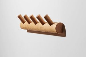 Wooden wall mounted coat rack <b>hanger</b> with eight pegs modern <b>clothes</b> knob organizer simple coat hook stand decorative wooden rack - Product Image 5