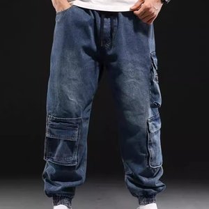 สตรีทแวร์กางเกงยีนส์ขายาวสำหรับผู้ชายกางเกงผ้ายีนส์ยืดทรงพอดีตัวปักลายสไตล์ย้อนยุคสำหรับฤดูใบไม้ร่วง2025 - Product Image 4