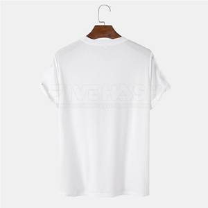 เสื้อยืดผู้ชายคุณภาพสูง ดีไซน์ OEM เสื้อยืดผู้ชายผ้าฝ้าย ราคาดีที่สุด เสื้อยืดผู้ชายผ้าฝ้ายผสมโพลีเอสเตอร์ - Product Image 2