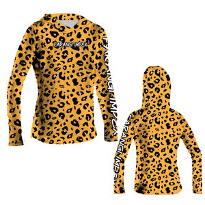 Vente en gros de sweats à capuche personnalisés en sublimation, séchage rapide, UPF 50+, protection solaire, t-shirt de pêche à capuche, évacuation de l'humidité, respirant - Product Image 4