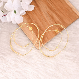 Pendientes de Moda para Mujer, Recién Llegados, Pendientes de Botón de Latón con Baño de Oro Mate, Joyería Sencilla, Pendientes de Moda para Boda, Regalo para Ella - Product Image 3