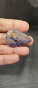 Natural Dendrite Amethyst Cabochons Smooth Flat Back Loose Blue High Quality Mixed Sizes 5-8mm Gemstones Pendant Ring <b>Necklace</b> - Product Image 5