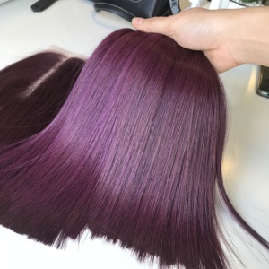 Faisceau coloré droit d'os humain avec dentelle transparente de fermeture, extensions de cheveux vietnamiens frontales en dentelle - Product Image 1