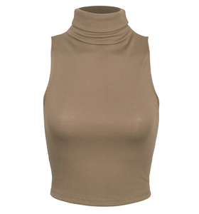 Top New Deal col roulé sans manches haut court pour les femmes pour formel et décontracté confortable conception de couleur personnalisée fabriqué au Bangladesh - Product Image 4