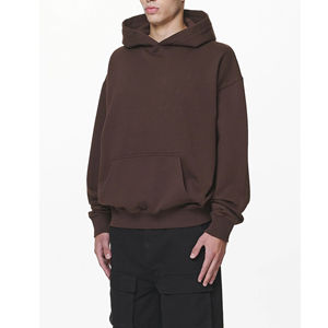 Jersey personalizado 100% de algodón de gran tamaño Heavy Fleece grueso bordado de manga larga Streetwear sudaderas con capucha para hombres - Product Image 2