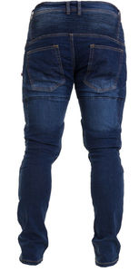 Black and Blue CE Level 1 Armored Breathable Quick Dry Protective <b>Biker</b> <b>Jeans</b> with Removable Armor and Stretch Denim for <b>Men</b> - Product Image 6