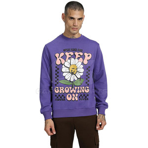 Sweat-shirt imprimé pour hommes Pull à col rond en tissu polaire doux avec un design artistique unique pour un style de rue décontracté - Product Image 1