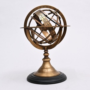 Globe décoratif Pop Art fait à la main en bois finition Antique de haute qualité pour la décoration de table de bureau à domicile - Product Image 4