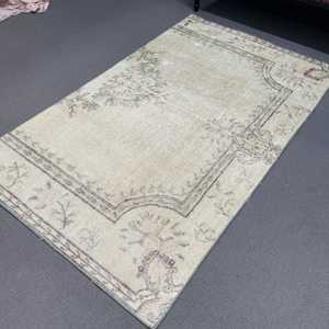 พรมวินเทจตุรกี ขนาด 3.6x6 ฟุต (109x183 ซม.) สีขาวดำ พรมเปอร์เซีย - Product Image 5