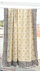 Transpirable bloque de mano impreso 100% bufanda de algodón ligero tradicional hecho a mano Boho Chic hecho a mano suave bufanda de algodón - Product Image 5