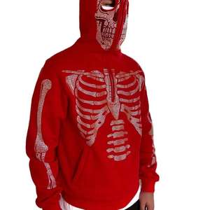 Sudadera con Capucha y Cremallera Completa, Personalizada con Estampado, con Orificios para los Ojos, 100% Algodón, para Invierno - Product Image 2