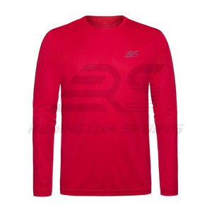 เสื้อยืดแขนยาวสำหรับผู้ชายเสื้อยืดฟิตเนสคอกลมสำหรับผู้ชายเสื้อยืดคอกลมติดโลโก้แบบกำหนดเอง2024 - Product Image 4