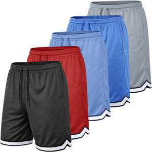 Shorts de sport pour homme à taille élastique en mesh - 100% polyester écologique - Product Image 1