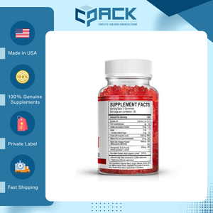 Bonbons gélifiés au vinaigre de cidre de pomme de haute qualité, exportateur américain, OEM, étiquette privée, complément alimentaire pour adultes, 60 unités - Product Image 3