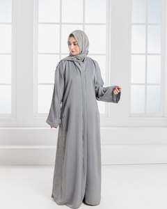 Aïd traditionnel musulman femmes modeste Abaya 2025 islamique soie tissu étage longueur à manches longues robes de prière en gros turc - Product Image 3