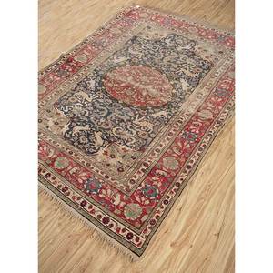 Tapis en laine noué à la main Aalam, motif médaillon rouge-orange, kilim abstrait fait main pour la maison, 9x12 rectangulaire, idéal pour adolescents, entrée et couloir - Product Image 2