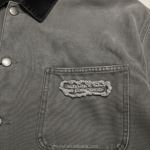 Мужские тканевые куртки с аппликацией - Product Image 2