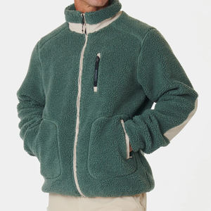 <b>Mens</b> <b>Sherpa</b> <b>Fleece</b> Zip Up Jacket Warm Winter Outdoor Coat Stand Collar Soft Plush Outerwear - Product Image 2