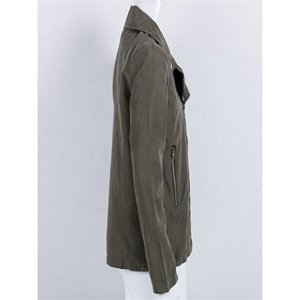 Chaqueta de cuero cálida de invierno para hombre, abrigo de motociclista con cuello de piel gruesa - Product Image 2