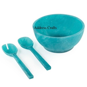 Vente chaude Résine Ustensiles De Cuisine Dernière Conception Résine Saladier Logo Personnalisé Cuillère À Salade Fourchette Ensemble Vaisselle Résine Salade Outils - Product Image 1