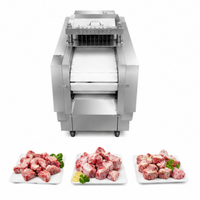 Machine à découper les os et la viande en cubes, haute efficacité, en acier inoxydable de qualité alimentaire, pour usage en restaurant, pour volailles, porc, poisson, bœuf, poulet