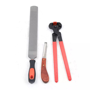 Top vente 3 en 1 cheval sabot coupe maréchal-ferrant trousse à outils fer à cheval fichier râpe coupe couteau équin outils et bétail sabot soin - Product Image 6