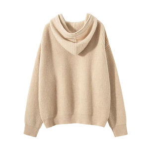Nuevas sudaderas de lujo para mujer, de punto, de alta calidad, de algodón y forro polar, con lavado ácido, estilo pullover, de peso pesado, streetwear, corte holgado, para invierno, con cierre frontal. - Product Image 2