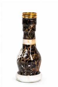 Farida Luxury Egyptian Marble Straight Type Hookah Lacquer Finish Natural Colored Heavy Tray Matching Designer <b>Vase</b> Shisha - Product Image 2