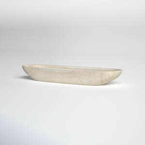 Elégant bol à pâte en bois de paulownia sculpté à la main, parfait pour les tables basses, les tables d'entrée et les arrangements de centres de table décoratifs - Product Image 1