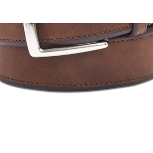Cinturón Casual para Hombre con Borde Biselado, Cuero Vacuno de Alta Calidad, Hebilla de Aleación de Estilo Clásico, Talla Ajustable 36 - Product Image 3