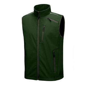 Veste softshell pour homme, légère, fine, de haute qualité, imperméable, coupe-vent, respirante, col montant, broderie de logo personnalisée, hiver - Product Image 1