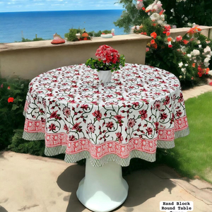 Vente en gros de couverture de table ronde imprimée en coton de luxe design floral pour mariage restaurant cuisine salle à manger - Product Image 3