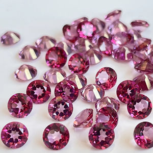บุษราคัมสีชมพูธรรมชาติทรงกลมตัดเหลี่ยมเพชรพลอยขนาด6มม. คุณภาพสูง-สีชมพูบุษราคัมรอบเหลี่ยมเพชรพลอย - Product Image 1