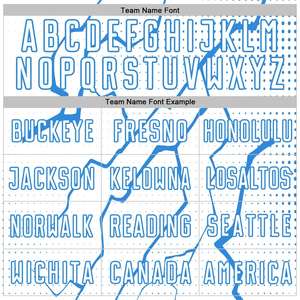 Maillot de football personnalisé blanc et bleu avec motif de foudre - T-shirt d'entraînement à séchage rapide avec impression graphique abstraite - Product Image 6