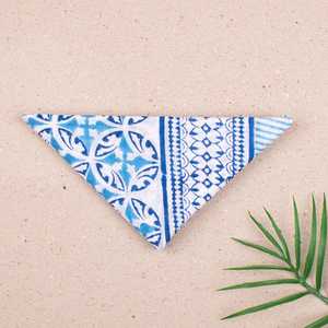 Bandana en coton biologique imprimé à la main, foulard bohème pour cheveux, cadeau durable - Product Image 3