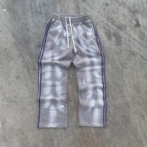 Ensemble de sweat-shirts unisexes en molleton délavé à l'acide respirant Polyester/Coton Enfants Unisexe Survêtement Streetwear Coupe courte surdimensionnée Hiver - Product Image 4