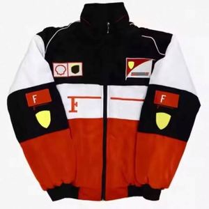 Customizable <b>F1</b> Racing Suit Inspired Men's Winter <b>Jacket</b> Coats Embroidered <b>Ferraris</b> Team Loose Casual Riding Moto Suit Cotton - Product Image 4