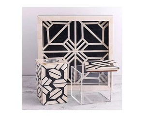 Vente chaude Style Élégant Os Incrustation Backdoor Set Plateau Acrylique Boîte & Encensoir Ensemble Pour La Décoration De La Maison De Luxe en gros meilleur prix - Product Image 6