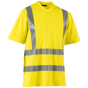 Camiseta de trabajo de manga corta y manga larga de alta visibilidad reflectante para hombre, uniforme de construcción para voluntarios de publicidad, camiseta de seguridad vial - Product Image 1