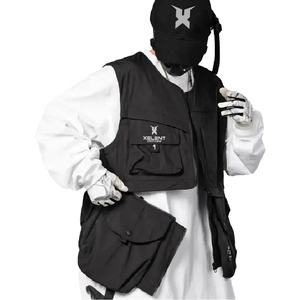 Gilet Techwear Cyberpunk personnalisé pour hommes, veste Ninja à poches multiples, veste softshell d'hiver en cuir, Streetwear, gilet Techwear sans manches - Product Image 1