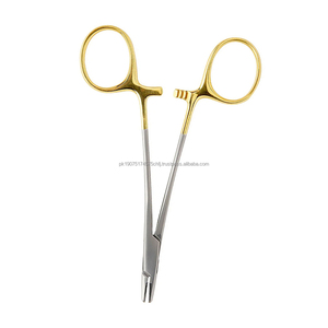 Porte-aiguilles oculaire Derf Premium, manuel, en acier inoxydable, droit, demi-or, instrument ophtalmique de classe I, approuvé CE ISO, OEM - Product Image 3