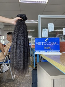 Precio de fábrica al por mayor en calidad superior 100% Raw Extensiones de cabello camboyano vietnamita Pelo de trama recta rizada - Product Image 6