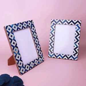 Cadre photo en os incrusté de qualité supérieure, design unique, par FAMOUS HANDICRAFTS, emballage personnalisé, logo, fabricant exportateur Inde - Product Image 1