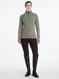 Jersey de equitación para mujer, venta al por mayor, versátil, que absorbe la humedad, tejido elástico ligero, estilo elegante, práctica de equitación ecuestre - Product Image 3