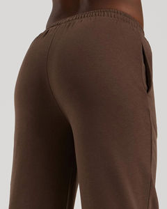 Pantalon de survêtement à jambes larges pour femmes sur mesure 100% coton Matériau respirant Cordon de serrage Impression de logo sur mesure Service OEM - Product Image 4