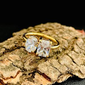 Anillos de Compromiso de Oro Sólido de 14K con Diamantes Cultivados en Laboratorio de Corte Ovalado y Radiante, Certificados por IGI, Anillos de Lujo Cristianos para Mujer - Product Image 4